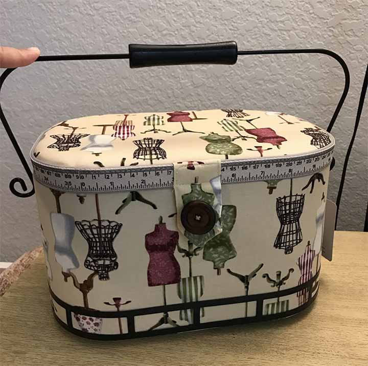 Dritz St. Jane Sewing Basket, Large Oval
